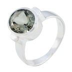 Green Amethyst Solitaire Moroccan 92.5 Silver Green Gemstone Mid weight Fairytale Ring Jewellery