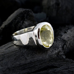 Green Amethyst Solitaire German 92.5 Silver Green Gemstone Edgy Heritage Ring Jewellery