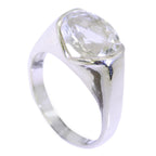 Green Amethyst Solitaire Indian 925 Sterling Silver Green Gemstones Mid weight Sophisticated Ring Jewelry