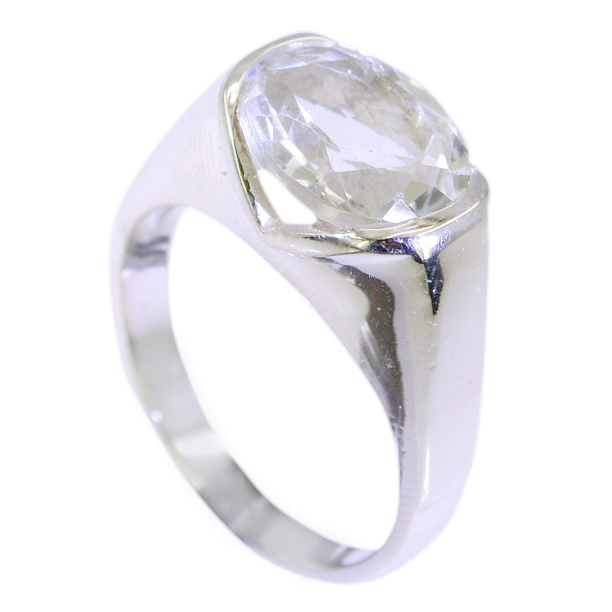 Green Amethyst Solitaire Indian 925 Sterling Silver Green Gemstones Mid weight Sophisticated Ring Jewelry