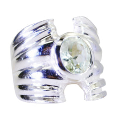 Green Amethyst Solitaire Russian Sterling Silver Green Gemstone Essential  Armor Ring Jewelry