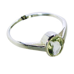 Green Amethyst Solitaire American 925 Silver Green Gemstones Delicate Sophisticated Ring Jewelry
