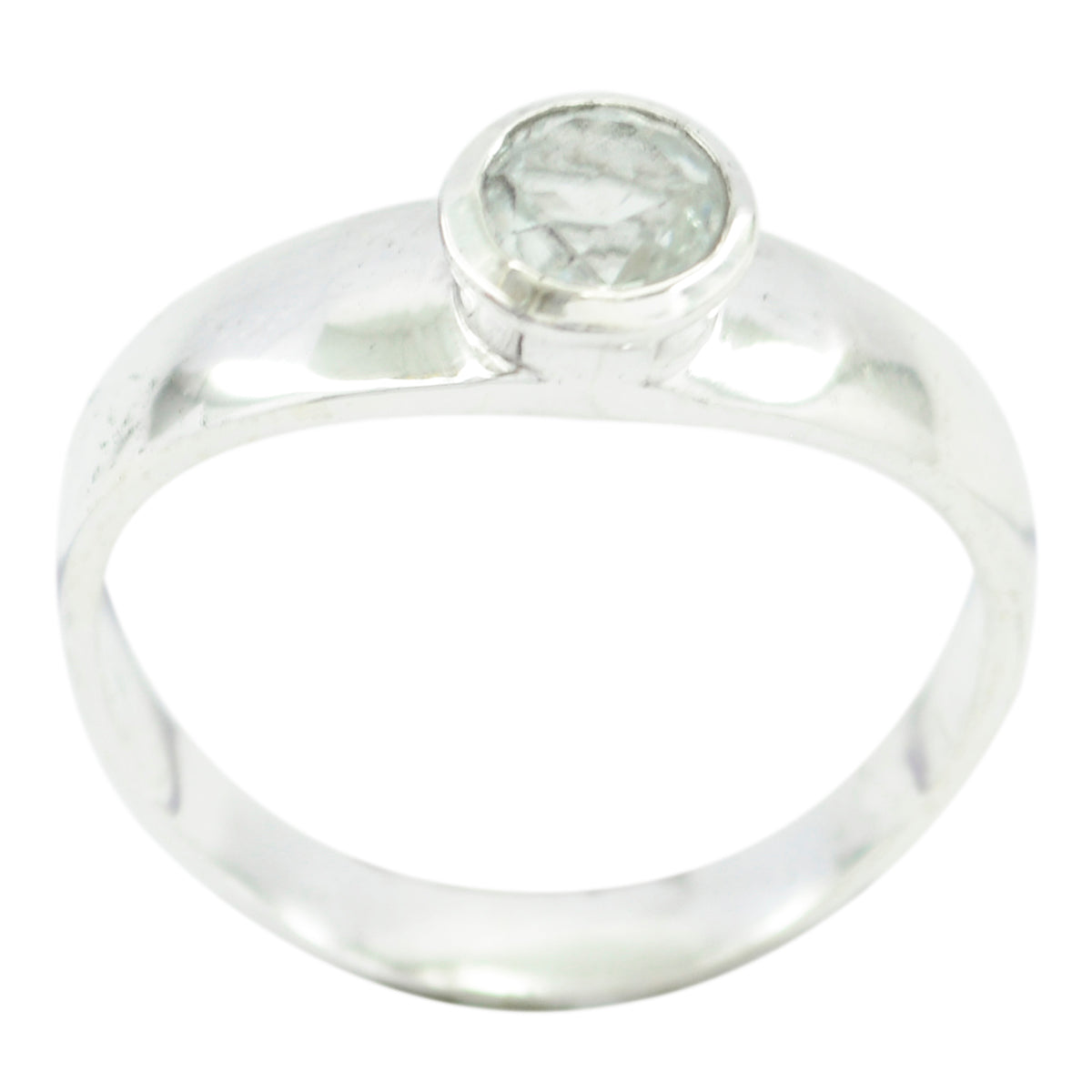 Green Amethyst Solitaire Japanese Sterling Silver Green Gemstone Whisper thin Romantic Ring Jewelry Hoofdafbeelding