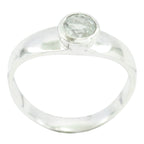 Green Amethyst Solitaire Japanese Sterling Silver Green Gemstone Whisper thin Romantic Ring Jewelry