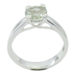 Green Amethyst Solitaire Moroccan 925 Silver Green Gems Slim Sophisticated Ring Jewellery