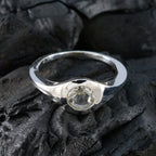 Green Amethyst Solitaire Moroccan 925 Sterling Silver Green Gemstone Featherlight Glamorous Ring Jewelry