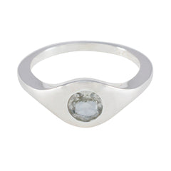 Green Amethyst Solitaire Moroccan 925 Sterling Silver Green Gemstone Featherlight Glamorous Ring Jewelry