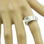 Green Amethyst Solitaire German Sterling Silver Green Gemstone Minimal Cultural Ring Jewellery