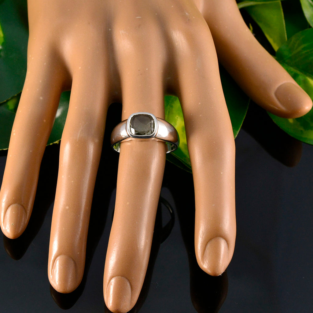 Green Amethyst Solitaire African 92.5 Silver Green Gems Tiny Artisan Ring Jewellery