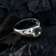 Green Amethyst Solitaire African 92.5 Silver Green Gems Tiny Artisan Ring Jewellery