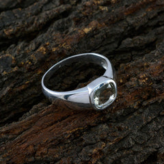 Green Amethyst Solitaire African 92.5 Silver Green Gems Tiny Artisan Ring Jewellery
