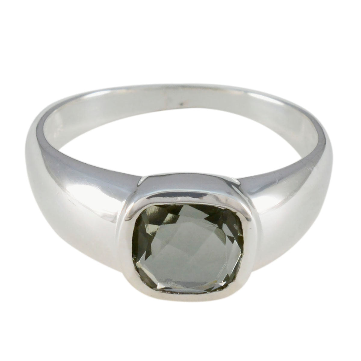 Green Amethyst Solitaire African 92.5 Silver Green Gems Tiny Artisan Ring Jewellery Huvudsaklig produktbild