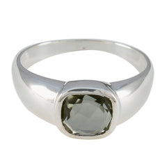Green Amethyst Solitaire African 92.5 Silver Green Gems Tiny Artisan Ring Jewellery