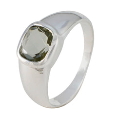 Green Amethyst Solitaire African 92.5 Silver Green Gems Tiny Artisan Ring Jewellery