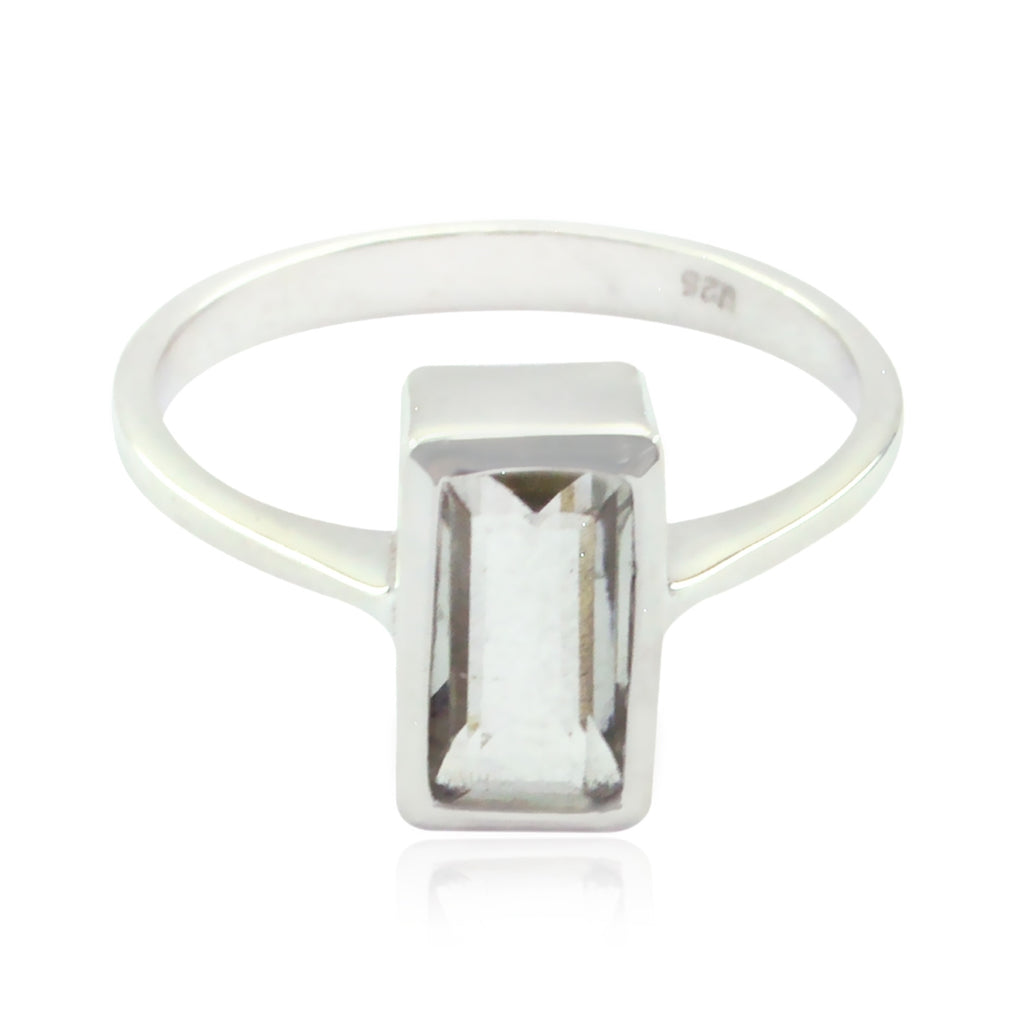 Green Amethyst Solitaire German 925 Silver Green Gemstone Featherlight Cultural Ring Jewellery
