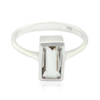 Green Amethyst Solitaire German 925 Silver Green Gemstone Featherlight Cultural Ring Jewellery