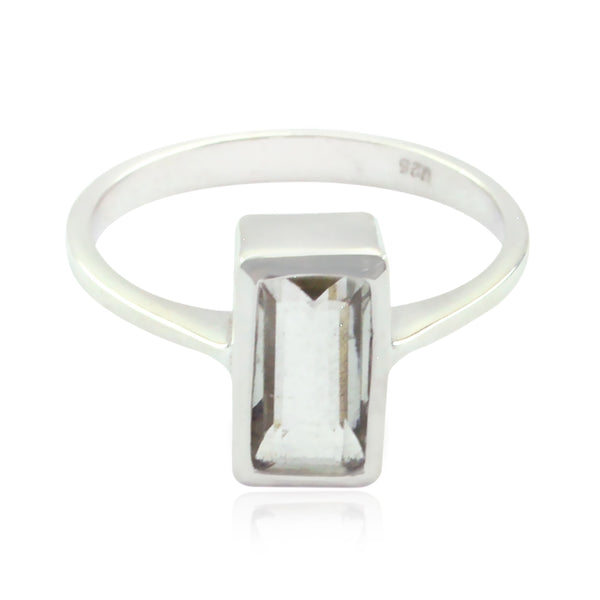 Green Amethyst Solitaire German 925 Silver Green Gemstone Featherlight Cultural Ring Jewellery
