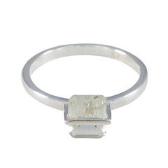 Grüner Amethyst Solitär Koreanischer Sterling Silber Grüner Edelstein Zierlicher moderner Ring Schmuck