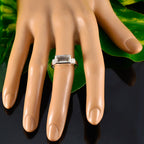 Green Amethyst Solitaire Russian Sterling Silver Green Gemstones Minimal Cultural Ring Jewellery