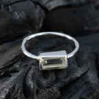 Green Amethyst Solitaire Japanese 92.5 Silver Green Gemstones Delicate Abstract Ring Jewellery