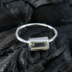 Green Amethyst Solitaire Japanese 92.5 Silver Green Gemstones Delicate Abstract Ring Jewellery