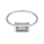 Green Amethyst Solitaire Japanese 92.5 Silver Green Gemstones Delicate Abstract Ring Jewellery