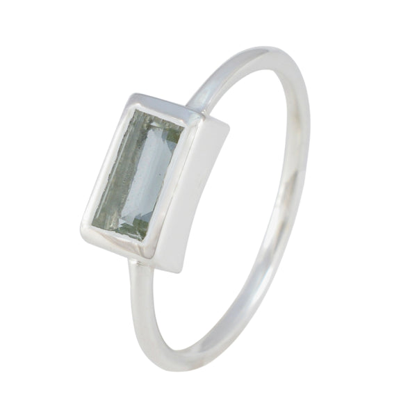 Green Amethyst Solitaire Japanese 92.5 Silver Green Gemstones Delicate Abstract Ring Jewellery