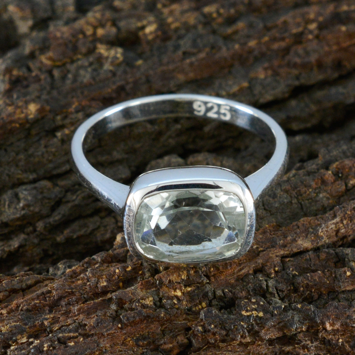 Green Amethyst Solitaire African 925 Silver Green Gemstones Slim Graceful Ring Jewellery