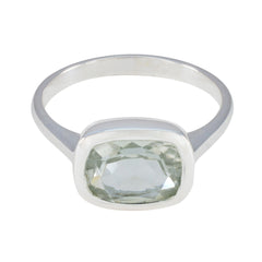 Green Amethyst Solitaire African 925 Silver Green Gemstones Slim Graceful Ring Jewellery
