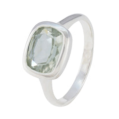 Green Amethyst Solitaire African 925 Silver Green Gemstones Slim Graceful Ring Jewellery