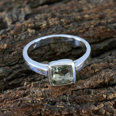 Green Amethyst Solitaire Moroccan Sterling Silver Green Gemstones Featherlight Fairytale Ring Jewellery