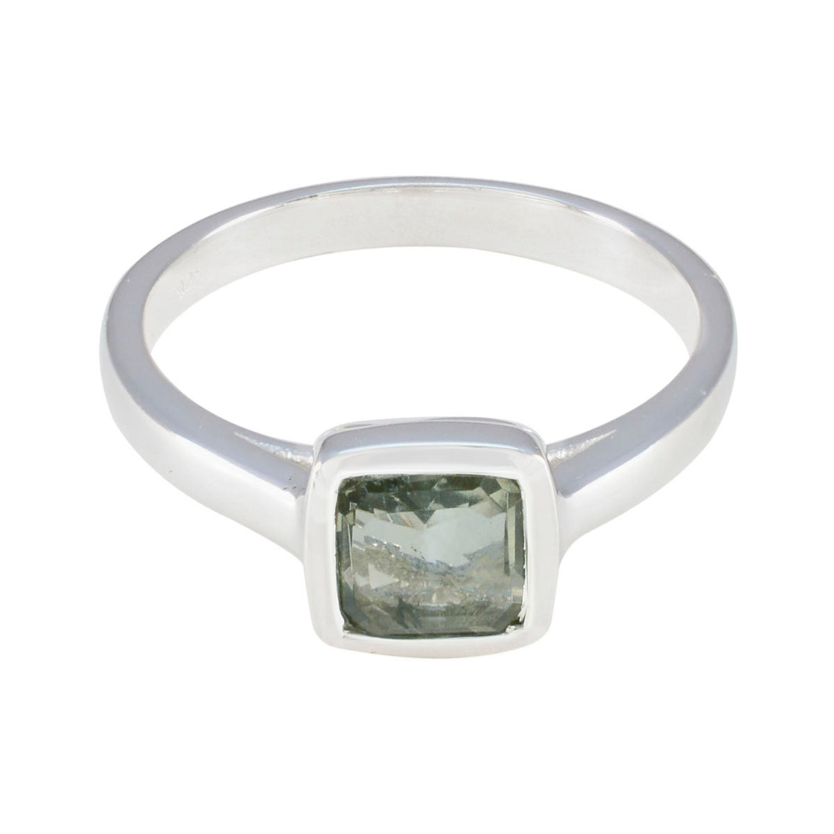 Green Amethyst Solitaire Moroccan Sterling Silver Green Gemstones Featherlight Fairytale Ring Jewellery Main image