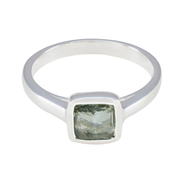 Green Amethyst Solitaire Moroccan Sterling Silver Green Gemstones Featherlight Fairytale Ring Jewellery