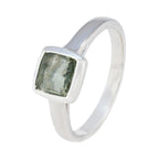 Green Amethyst Solitaire Moroccan Sterling Silver Green Gemstones Featherlight Fairytale Ring Jewellery
