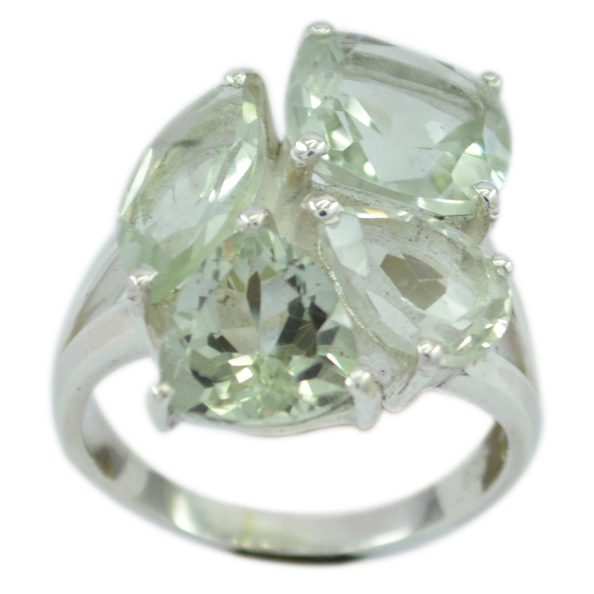 Green Amethyst quarter Egyptian Sterling Silver Green Gems Versatile Signet Ring Jewellery