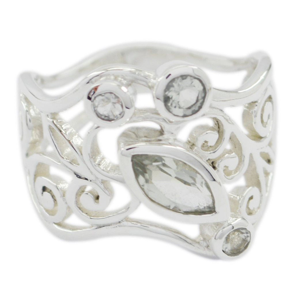 Green Amethyst quarter Mexican 92.5 Silver Green Gemstones Essential  Filigree Ring Jewelry
