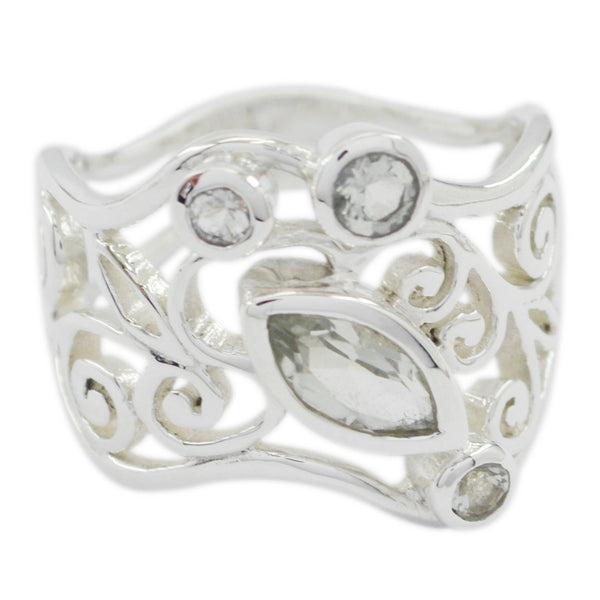 Green Amethyst quarter Mexican 92.5 Silver Green Gemstones Essential  Filigree Ring Jewelry