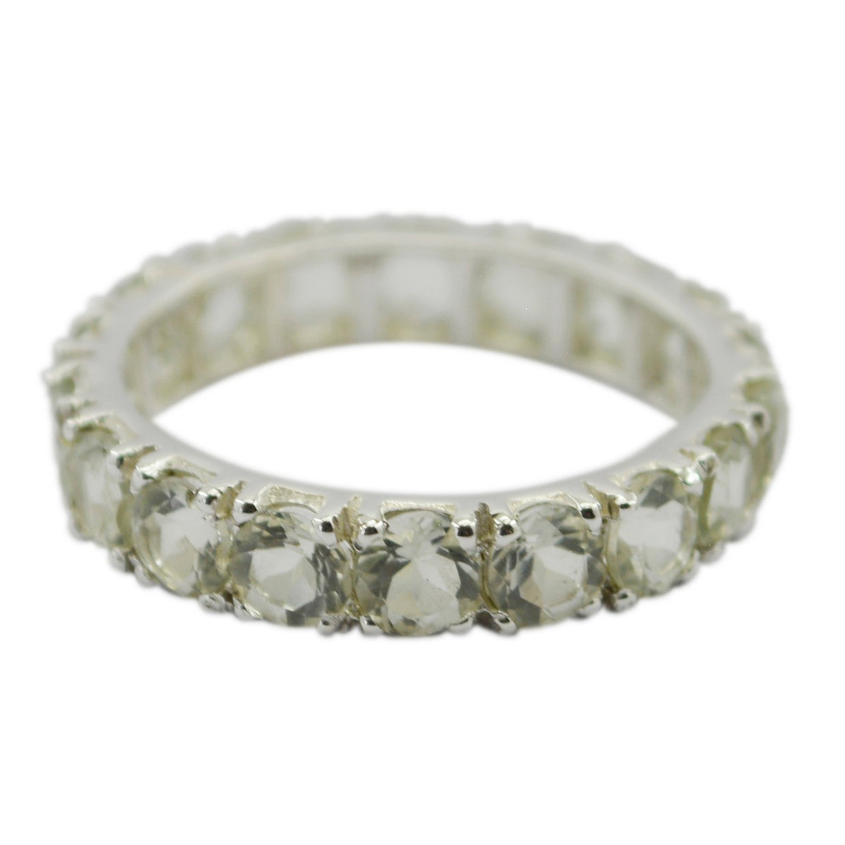Green Amethyst multiple Turkish 92.5 Silver Green Gemstones Dainty Eternity Band Jewelry Hoofdafbeelding