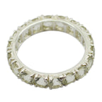 Green Amethyst multiple Turkish 92.5 Silver Green Gemstones Dainty Eternity Band Jewelry