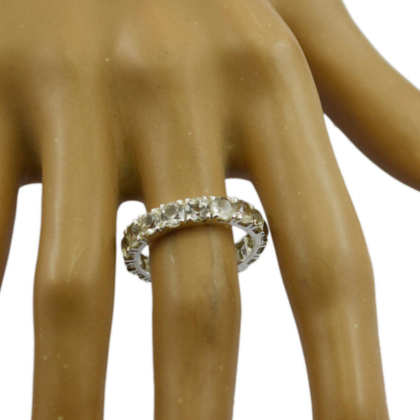 Green Amethyst multiple Turkish 92.5 Silver Green Gemstones Dainty Eternity Band Jewelry