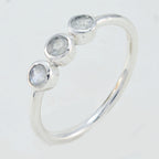 Green Amethyst Trilogy Japanese 925 Silver Green Gemstone Minimalist Glamorous Ring Jewellery