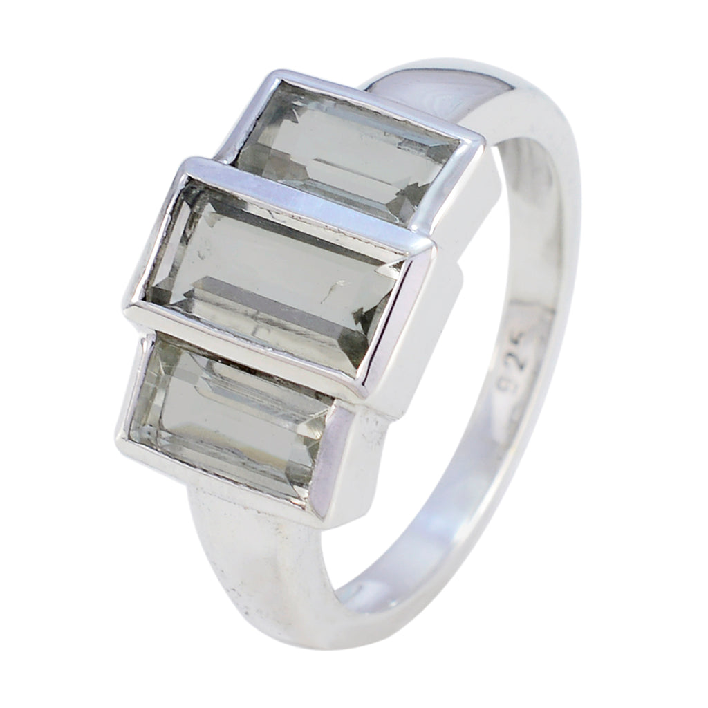 Green Amethyst Trilogy Moroccan Sterling Silver Green Gemstones Minimal Fairytale Ring Jewellery
