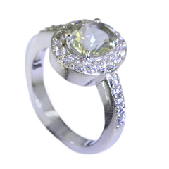 Green Amethyst Halo Japanese 925 Silver Green Gemstones Whisper thin Sophisticated Ring Jewelry