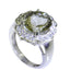 Green Amethyst Halo Moroccan 925 Sterling Silver Green Gems Eye catching Abstract Ring Jewelry