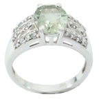Green Amethyst Halo Moroccan 925 Silver Green Gems Tiny Sophisticated Ring Jewelry
