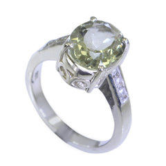 Green Amethyst Halo Moroccan Silver Green Gemstone Minimal Luxurious Ring Jewellery