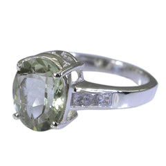 Green Amethyst Halo Moroccan Silver Green Gemstone Minimal Luxurious Ring Jewellery