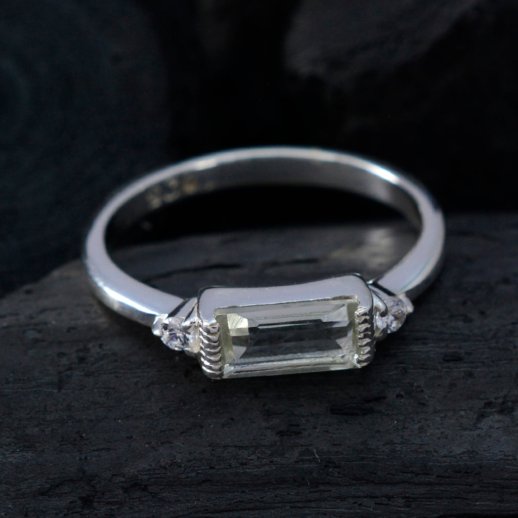 Green Amethyst Halo Korean 92.5 Silver Green Gems Delicate Fairytale Ring Jewelry
