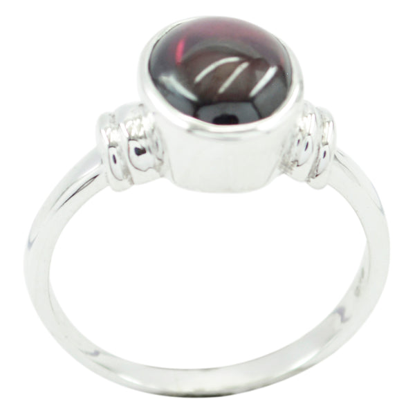 Garnet Solitaire Moroccan 92.5 Silver Red Gemstone Classic  Fairytale Ring Jewelry