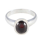 Garnet Solitaire Moroccan 925 Sterling Silver Red Gems Classic Luxurious Ring Jewelry